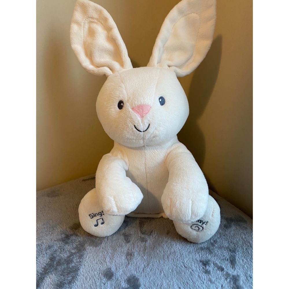 Gund Ears Move Peek-A-Boo Animated Bunny 12" Plush Stuffed Easter